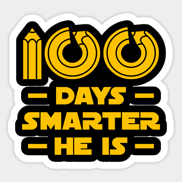 100 Days Smarter He Is Sticker by yeoys